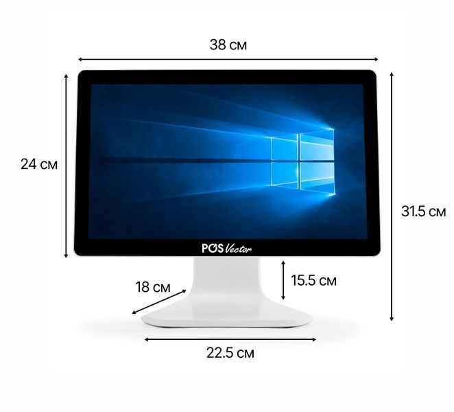 Потужний POS-термінал POS Vector Fabian 15.6&rdquo; Full HD 8/128 ГБ. Сенсорний ПОС термінал на Windows P1 фото