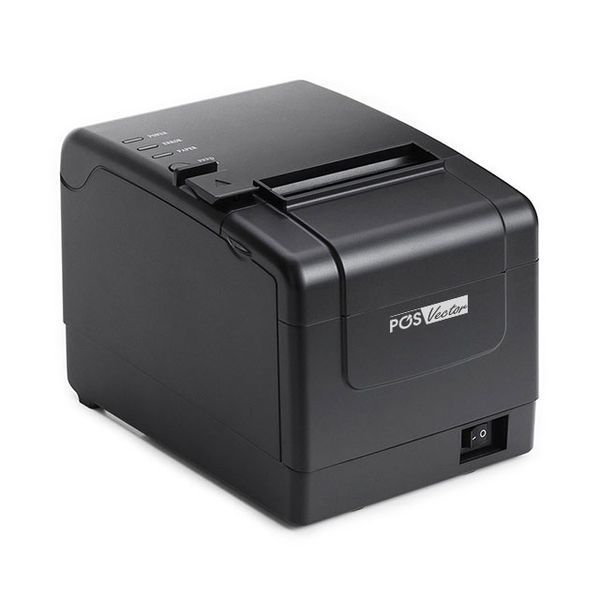 Принтер чеків чекодрук з автообрізачем POS Vector на 80 мм (USB+LAN) PS-H806-black фото