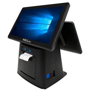Сенсорний POS-термінал POS Vector Selena 11,6&rdquo; 3-в-1 з двома екранами і вбудованим принтерів чеків. ПОС термінал на Windows 8/128 ГБ PS-099W-2-scrn фото