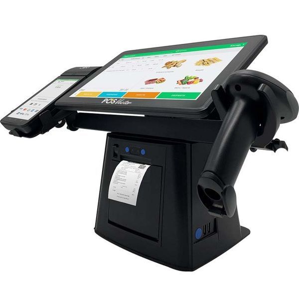 Комплексна каса 5-в-1 SHIVA POS Android 11 для магазину і торгівлі. POS-термінал + принтер чеків + сканер штрихкодів + тримач + ПЗ SHIVA-A фото