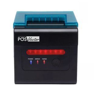 Кухонний принтер чеків чекодрук POS Vector на 80/58 мм для бездротового друку (USB, LAN, Wi-Fi) PS-H801UCLW фото